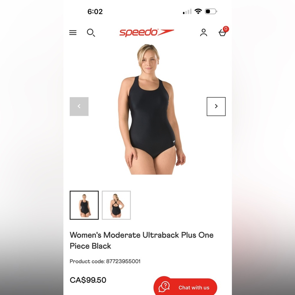 Speedo Moderate Ultraback Plus One Piece